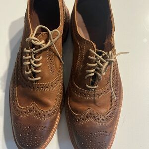Allen Edmonds Tan and Brown Brogue Oxfords